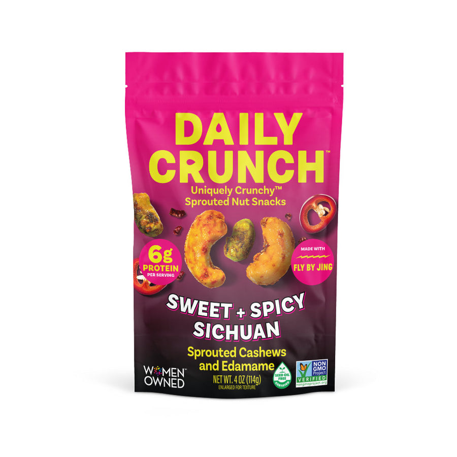 Sweet & Spicy Sichuan Sprouted Cashews (6-pack)