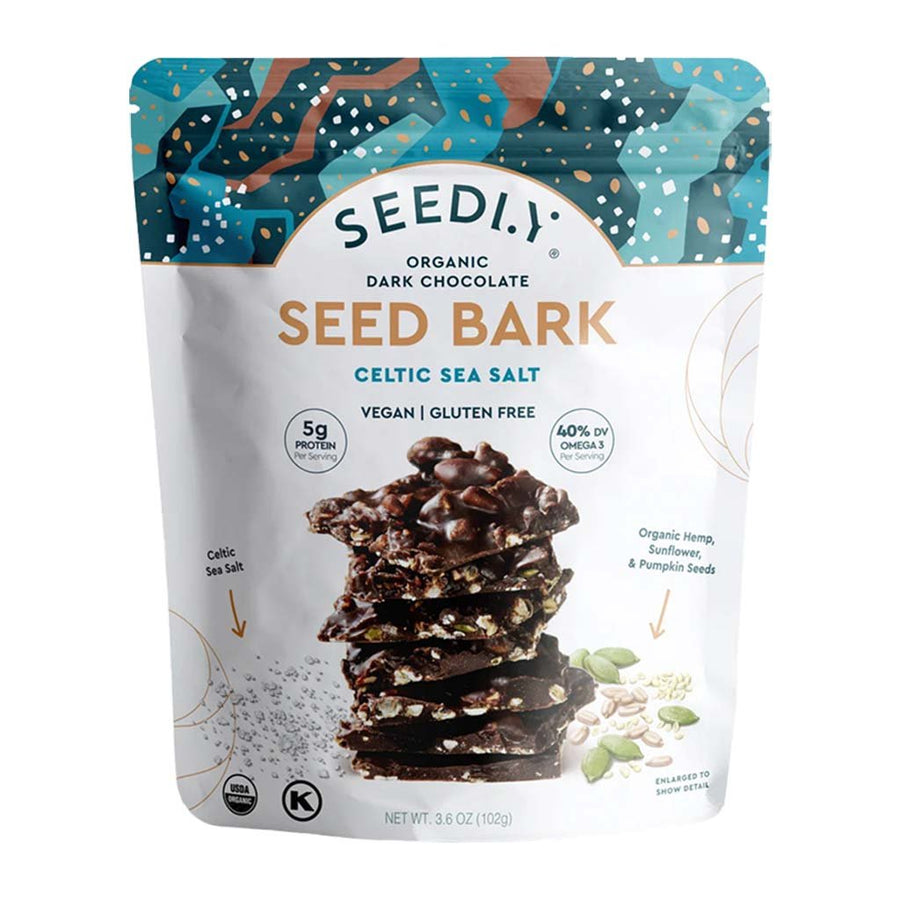 Celtic Sea Salt Dark Chocolate Seed Bark, 3.6 OZ. (Pack)