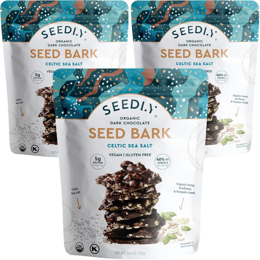 Celtic Sea Salt Dark Chocolate Seed Bark (3-Pack)