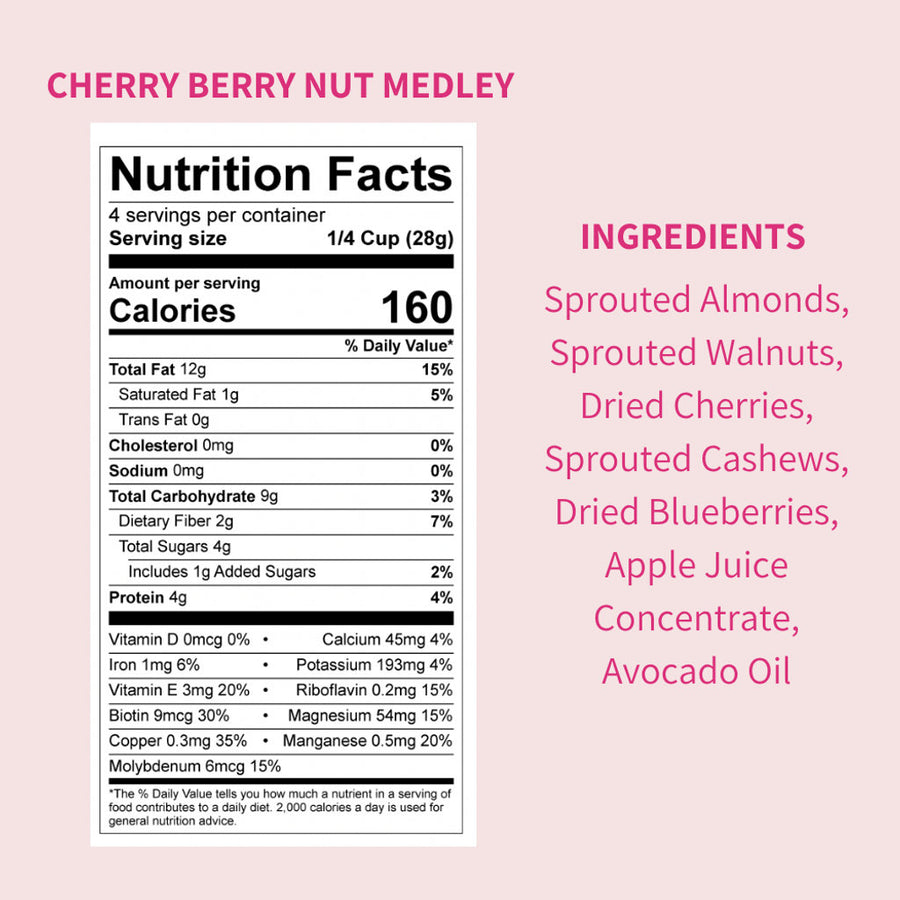 Cherry Berry Sprouted Nut Medley (6-Pack)