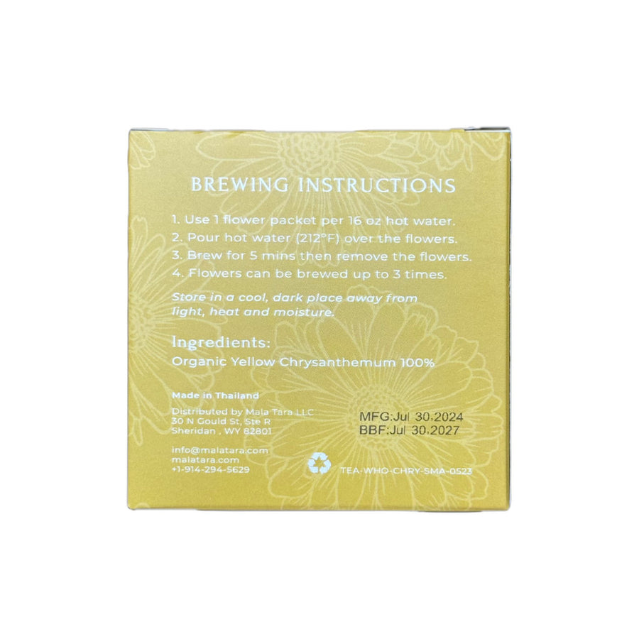 Organic Chrysanthemum Whole Flower Tea Box (Caffeine-Free)