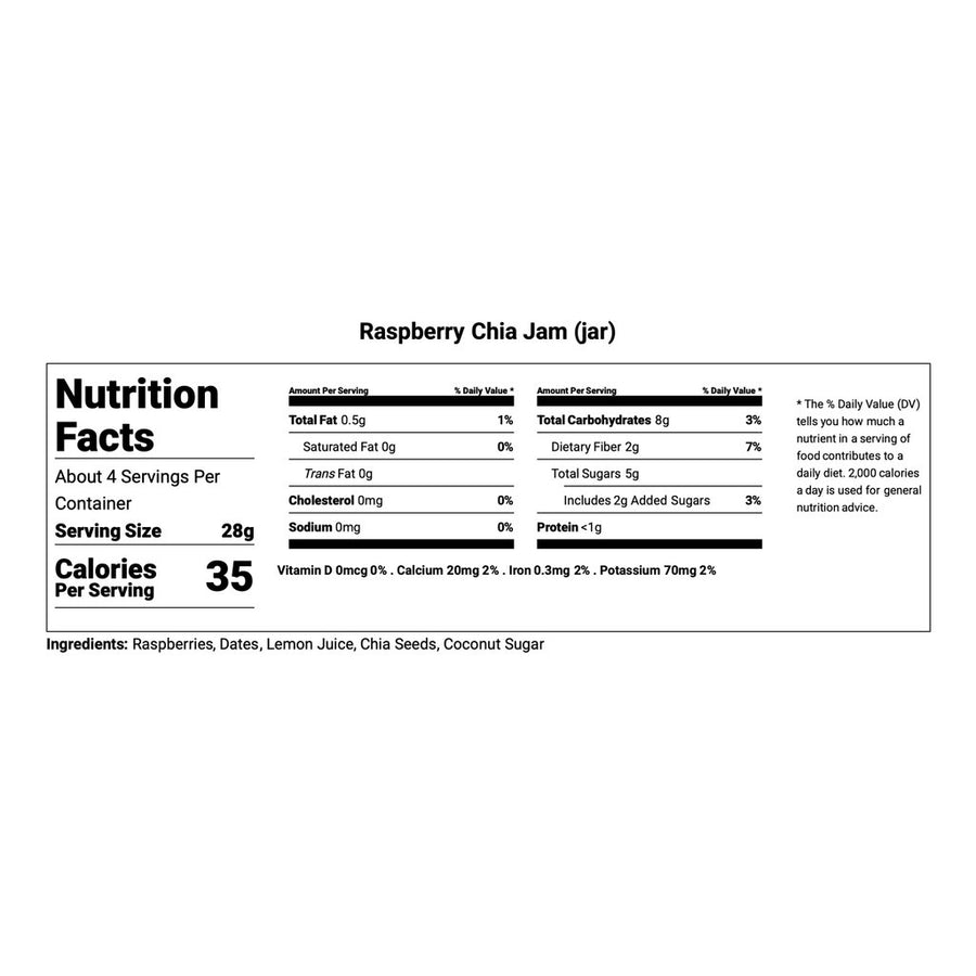 Raspberry Chia Jam (Pack of 3)