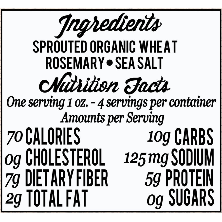 Rosemary Sprouted Whole Grain Crisps