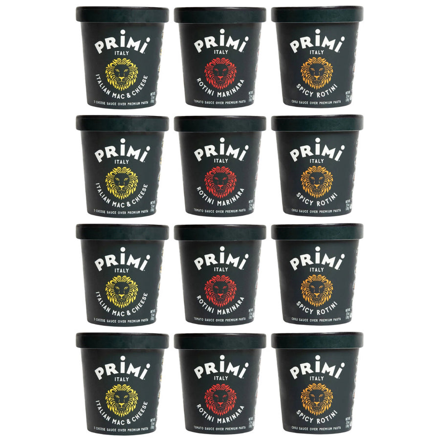 Primi Rapid-Cook Pasta Cups - Variety Pack (12-Pack)