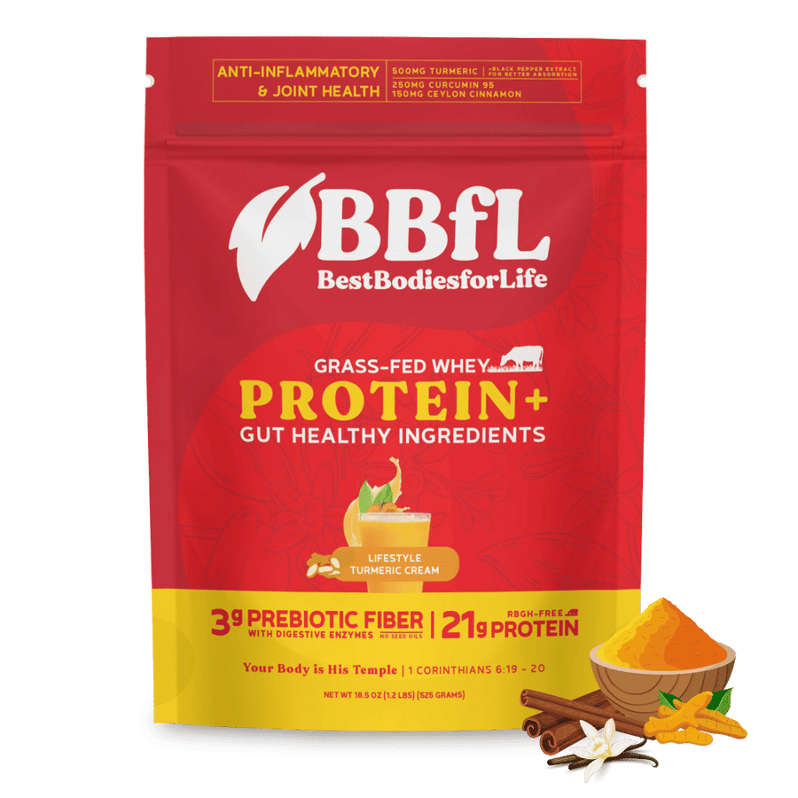 Grass-Fed Whey Protein Powder - Turmeric Curcumin Cream