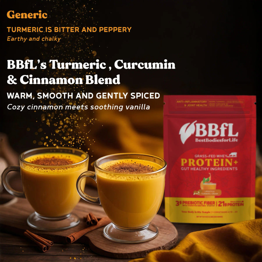 Grass-Fed Whey Protein Powder - Turmeric Curcumin Cream