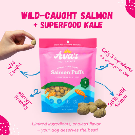 Freeze Dried Dog Treats - Salmon Puffs