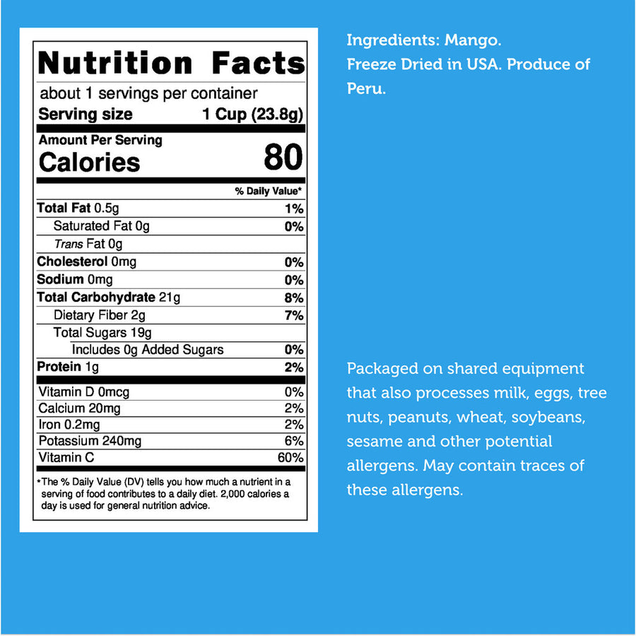 Freeze Dried Mango - 100% Real Fruit (Small Pack)