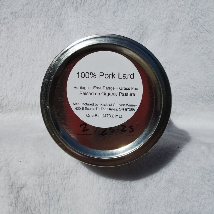 100% Pork Lard - Pasture Raised