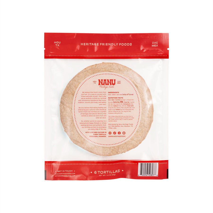 Nanu's OG Oat-Flour Tortilla (Pack)