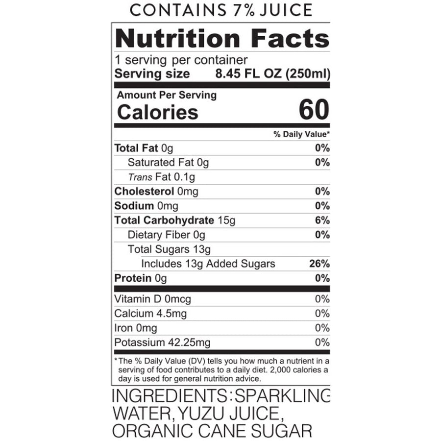 Yuzu Sparkling Juice (12-pack)