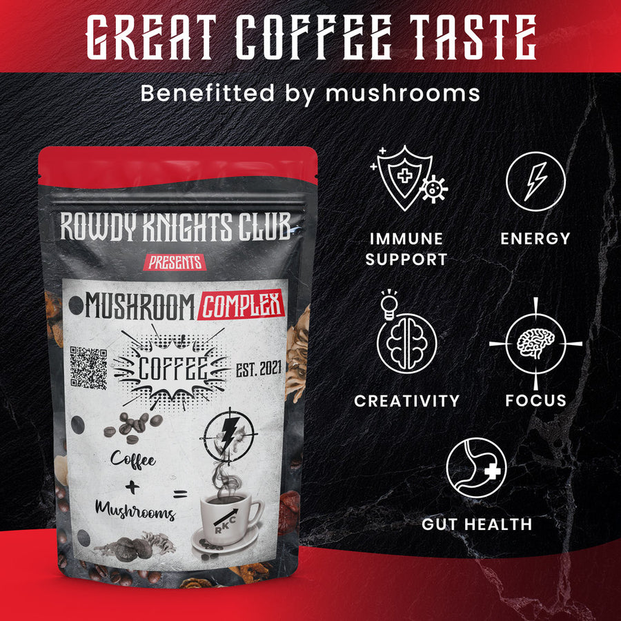 Rowdy Mushroom Coffee - Organic Coffee + 6 Mushroom Blend