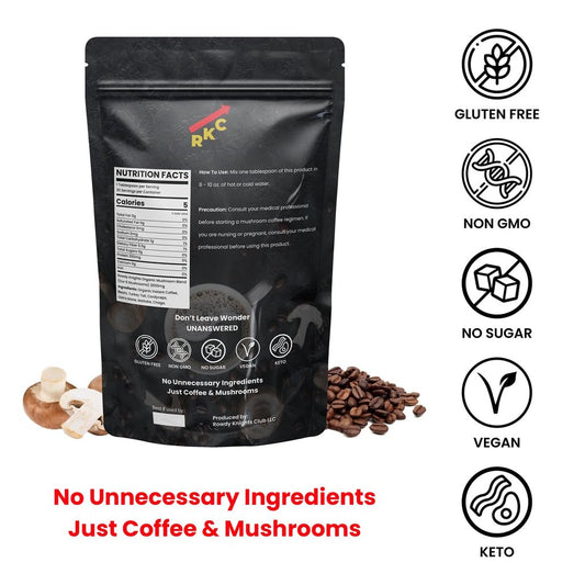Rowdy Knights Club Premium Instant Mushroom Coffee