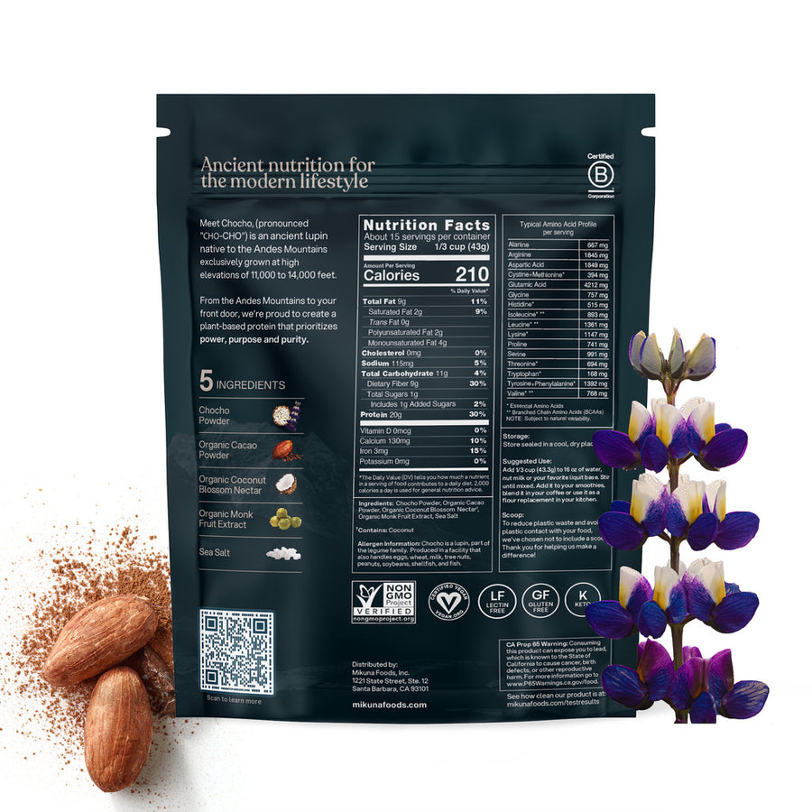 Chocho Plant Protein Powder - Cacao (15 Servings)