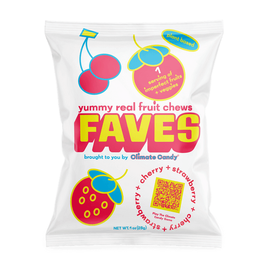 FAVES Black Cherry + Red Cherry Real Fruit Chews (24-Pack)