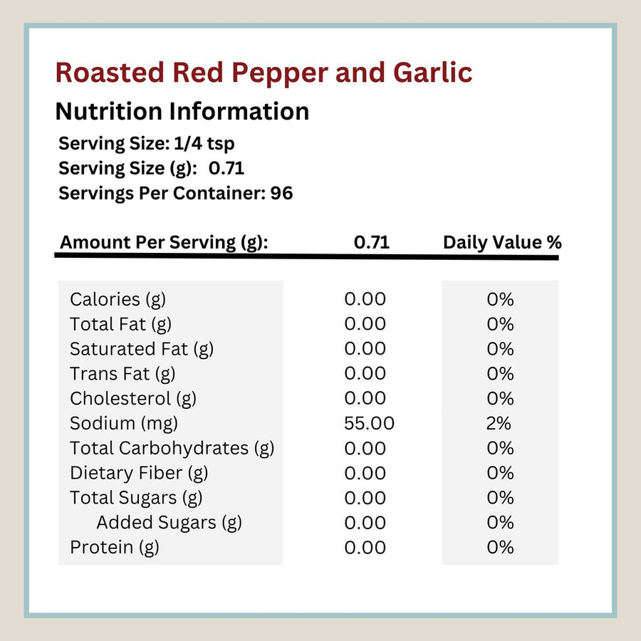 Roasted Red Pepper and Garlic Spice Blend