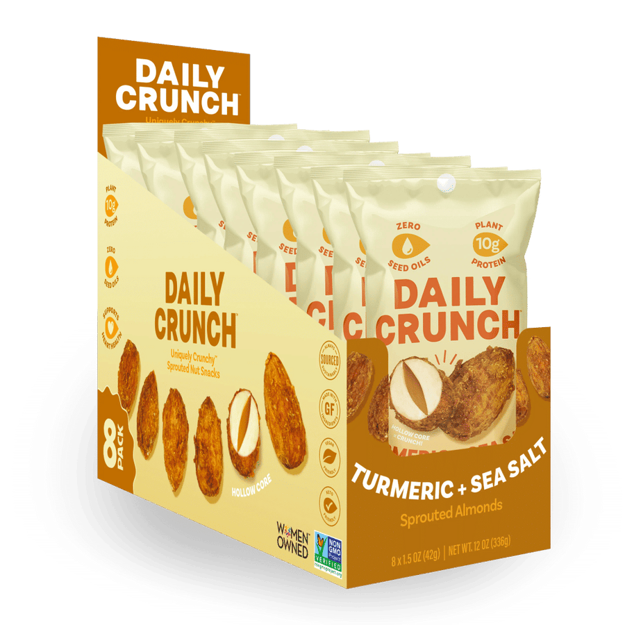 Turmeric + Sea Salt Sprouted Almonds, Single Serve (8-Pack)