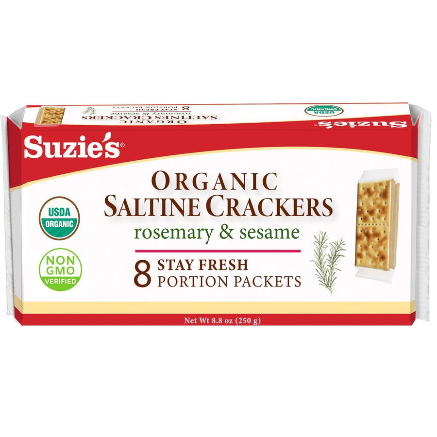 Suzie's Organic Rosemary Saltines (12-Pack)