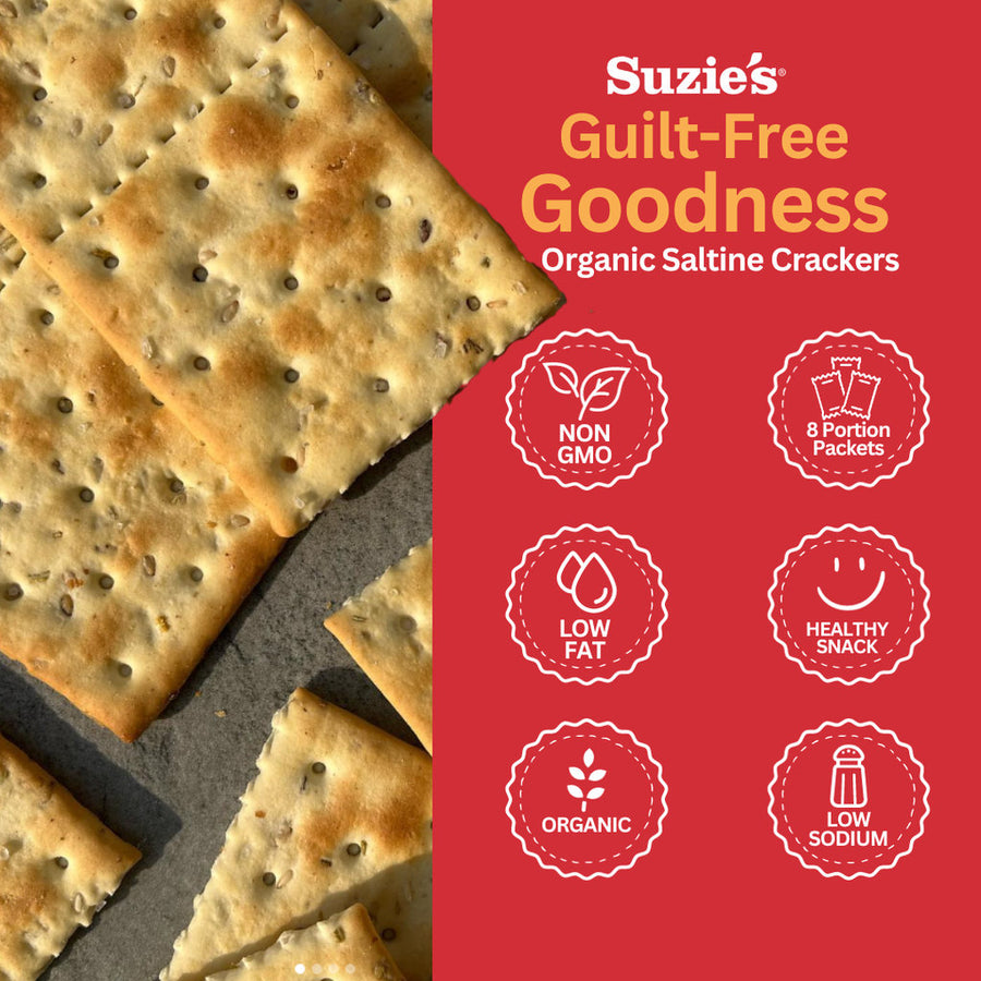 Suzie's Organic Rosemary Saltines (12-Pack)