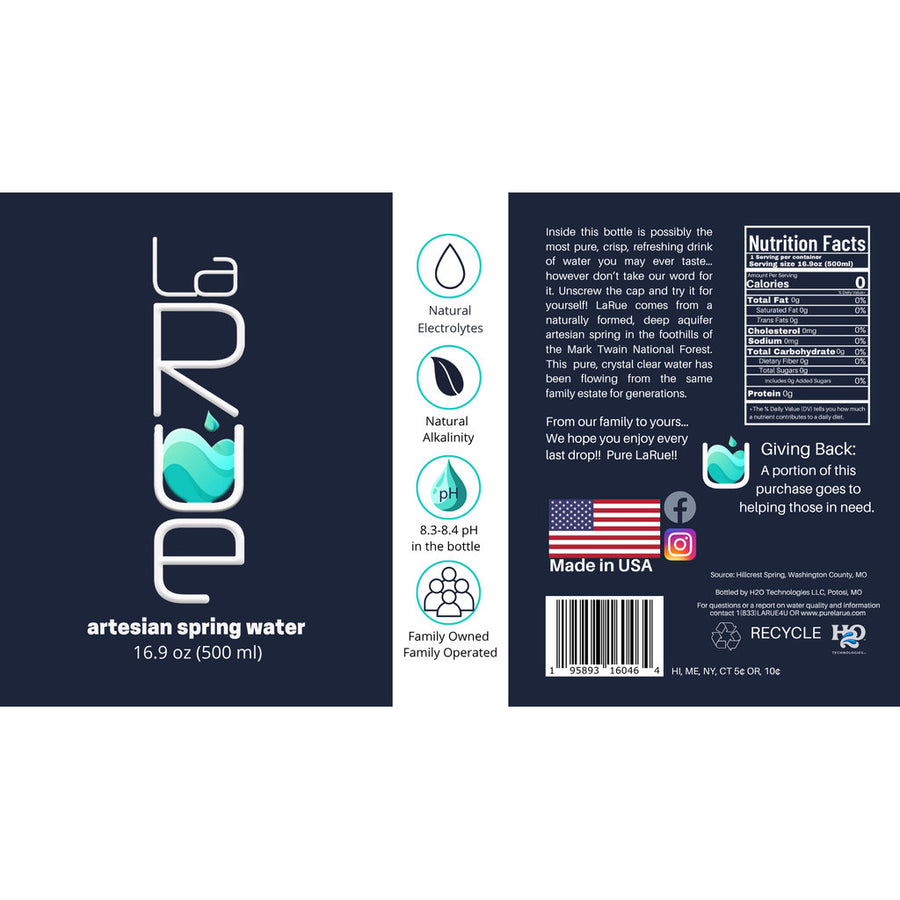 LaRue Artesian Spring Water - 16.9oz