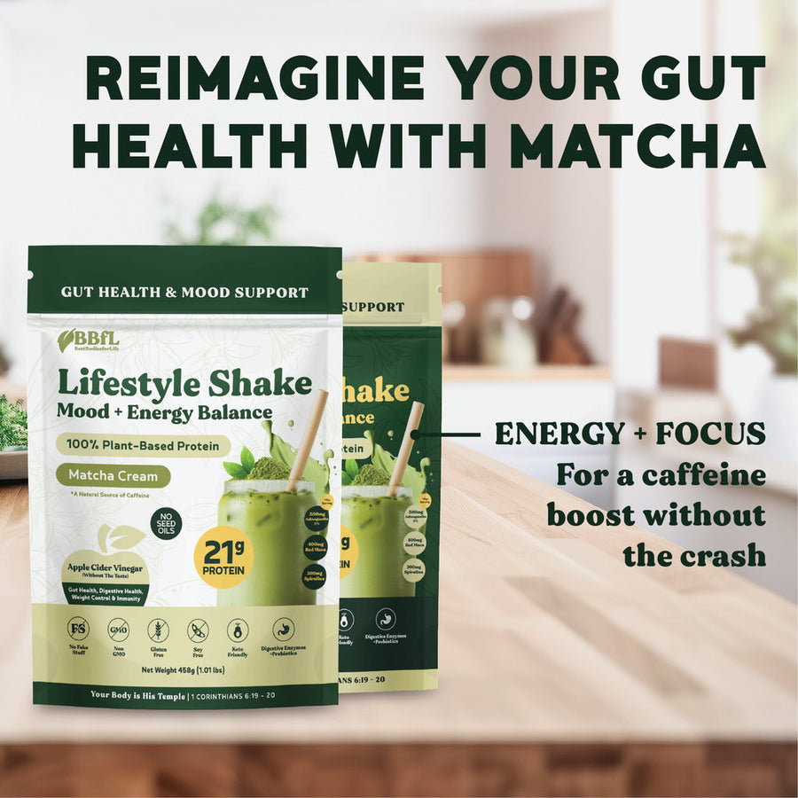 BBfL Plant-Based Matcha Cream Lifestyle Shake Mix