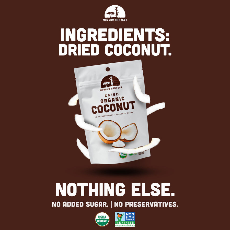 Mavuno Harvest Organic Dried Coconut (6-Pack)