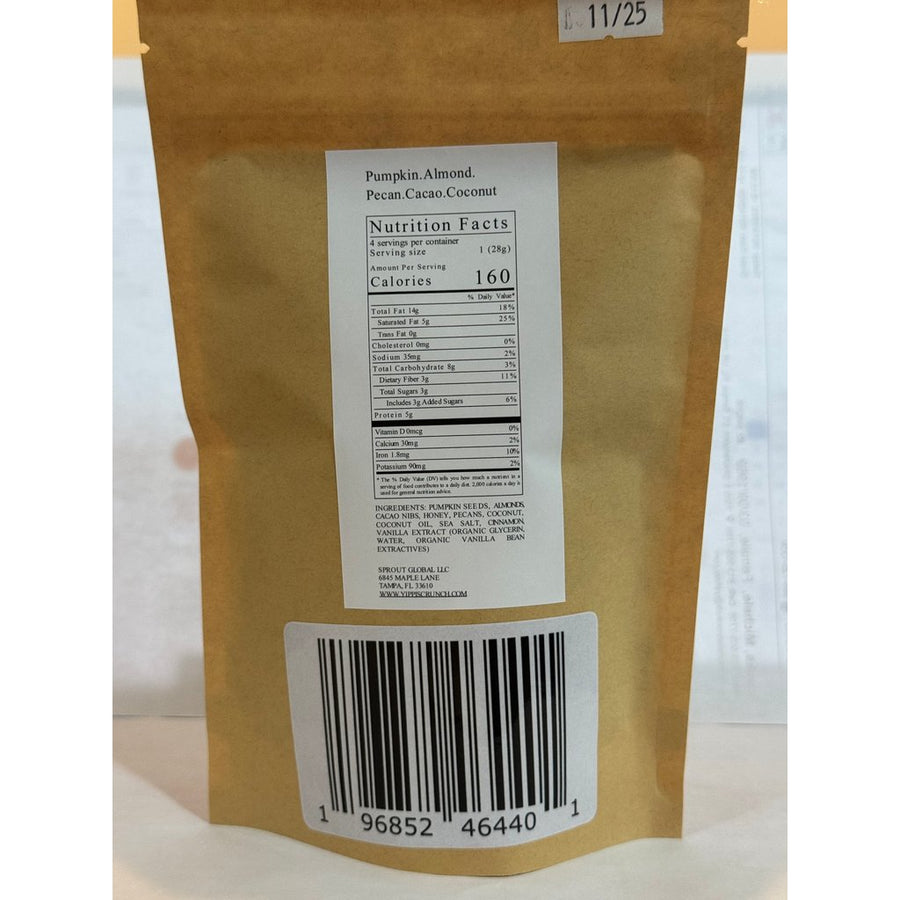 Yippis Nut Crunch - Organic, Low-Sugar, High-Fiber Nut Blend