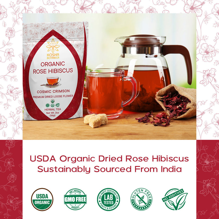 Organic Rose & Hibiscus Loose Leaf Herbal Tea