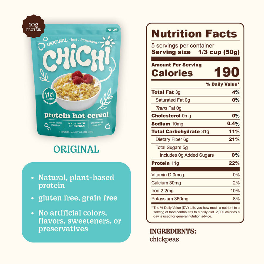 ChiChi ChickPea Hot Cereal - Original (4-Pack)