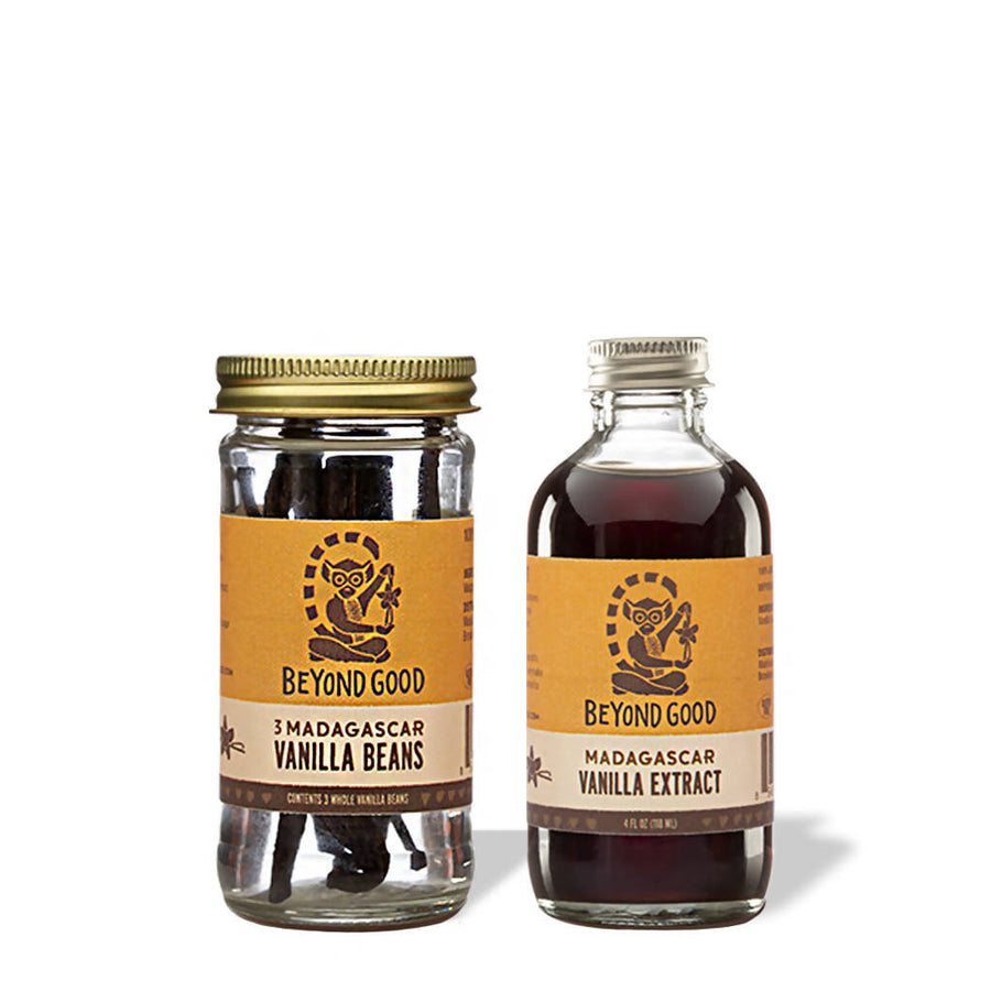 Pure Vanilla Extract and Vanilla Bean Bundle (2-Pack)