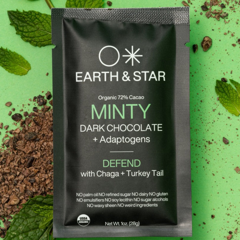 Minty Adaptogenic Dark Chocolate for Immunity (12-Pack)