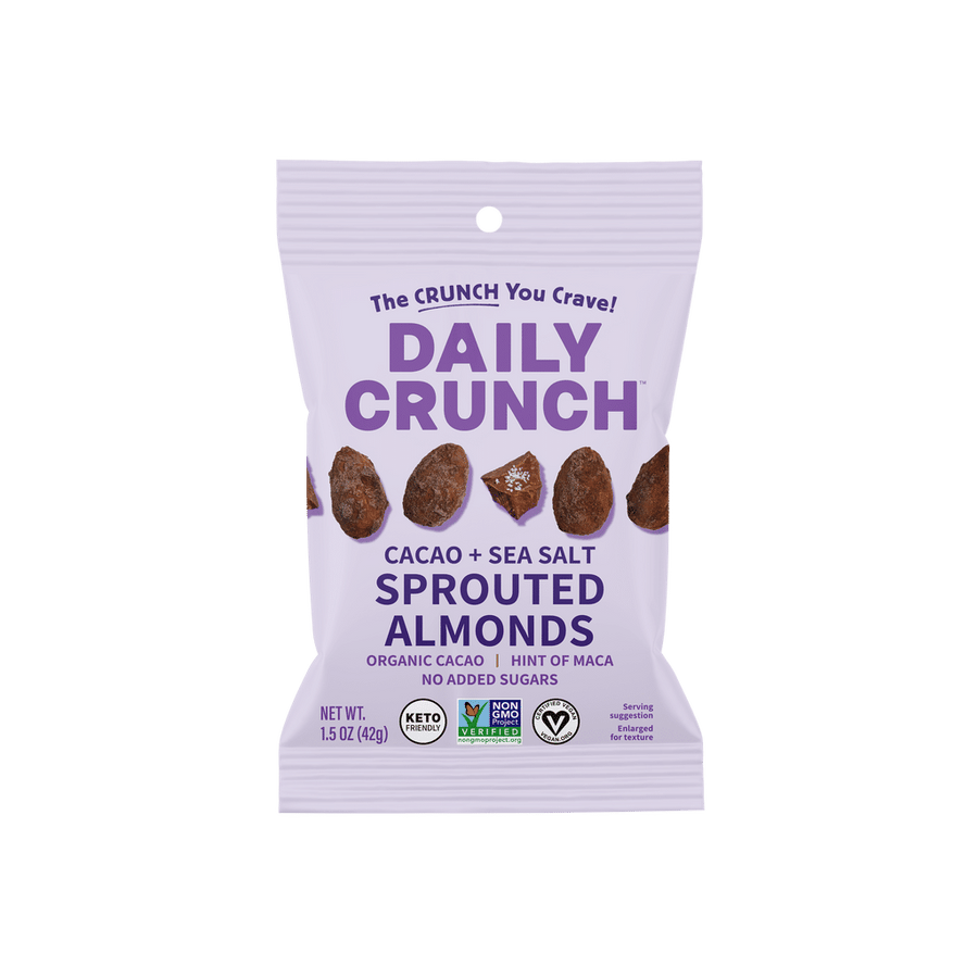 Mini Cacao + Sea Salt Sprouted Almonds (12-Pack)