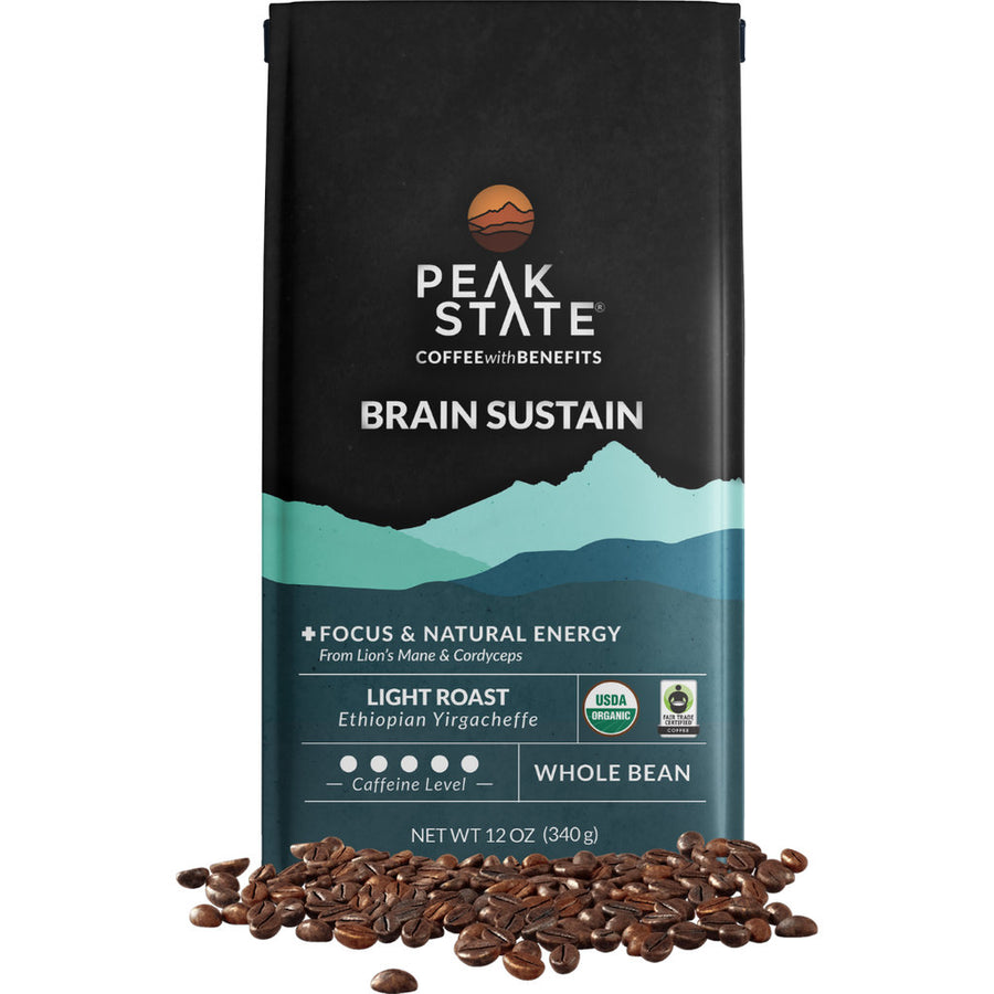 BRAIN SUSTAIN Light Roast Whole Bean Coffee (Pack)