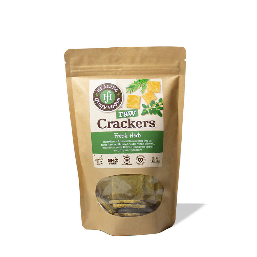 Raw Fresh Herb Crackers
