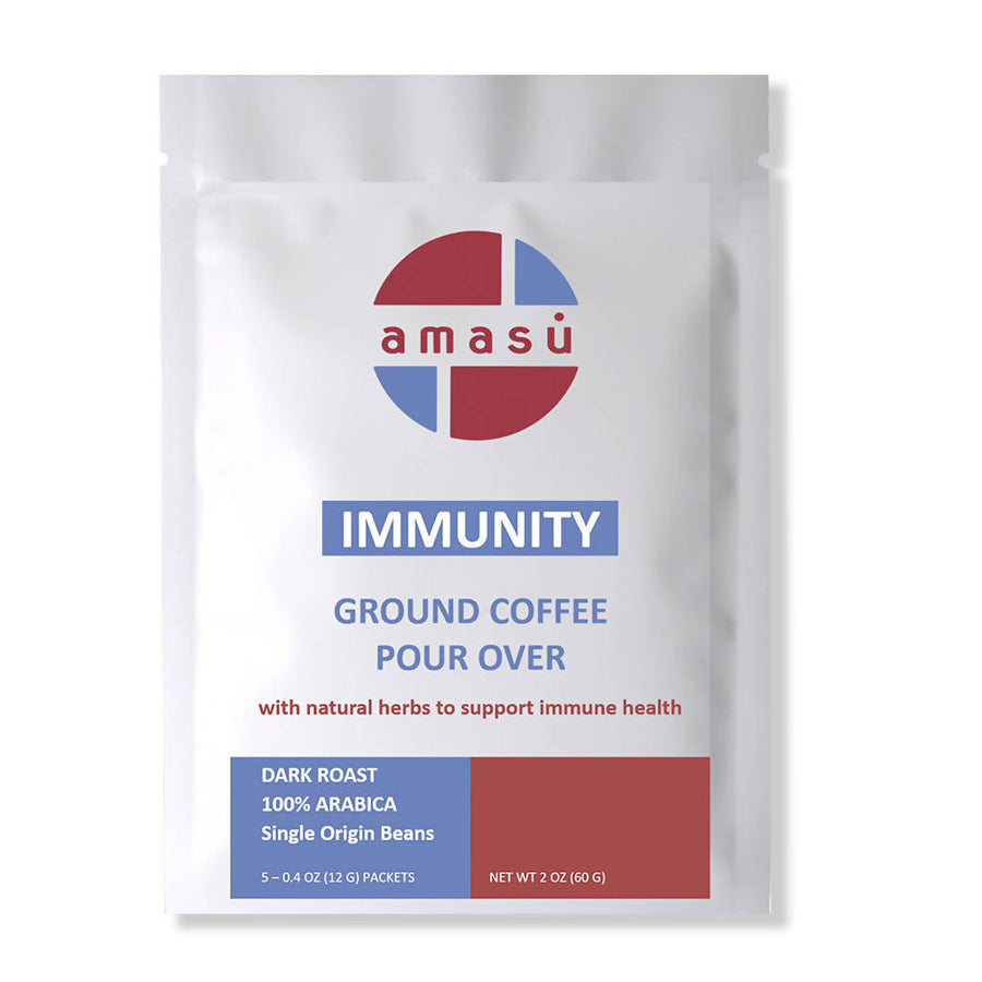 Immunity Booster Herbal Ground Coffee Pour Overs (5-Pack)