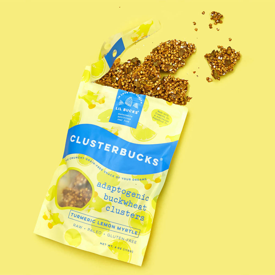 Turmeric Lemon Myrtle Buckwheat Clusterbucks Granola (Pack)