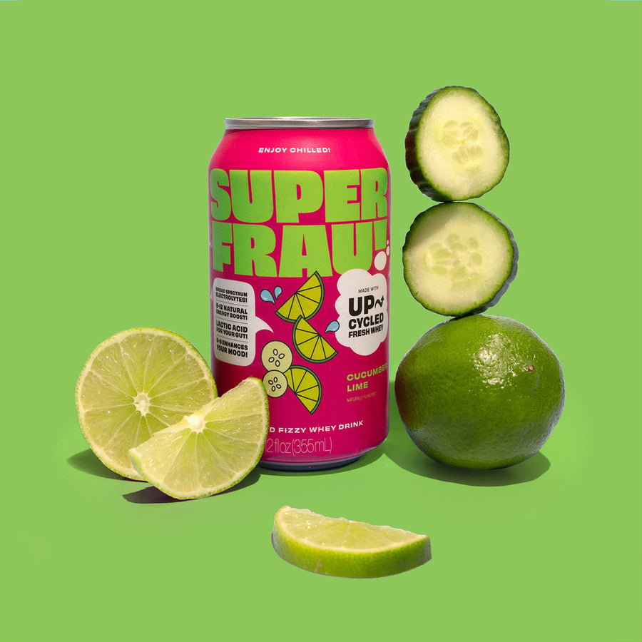 Upcycled Fizzy Whey Drink - Cucumber Lime (12-Pack)