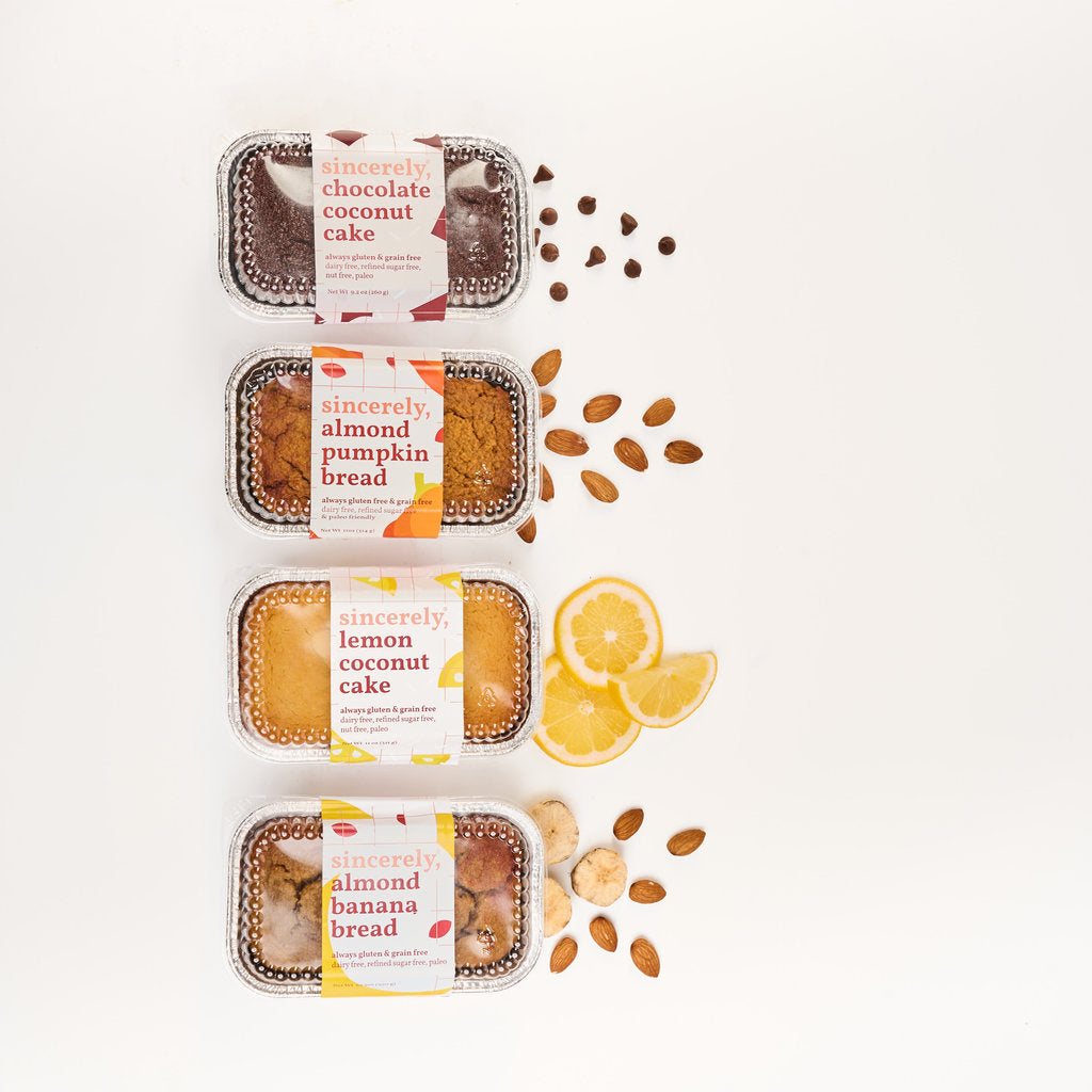 Assorted Gluten-Free, Dairy Free Cake Sampler (4-Pack)