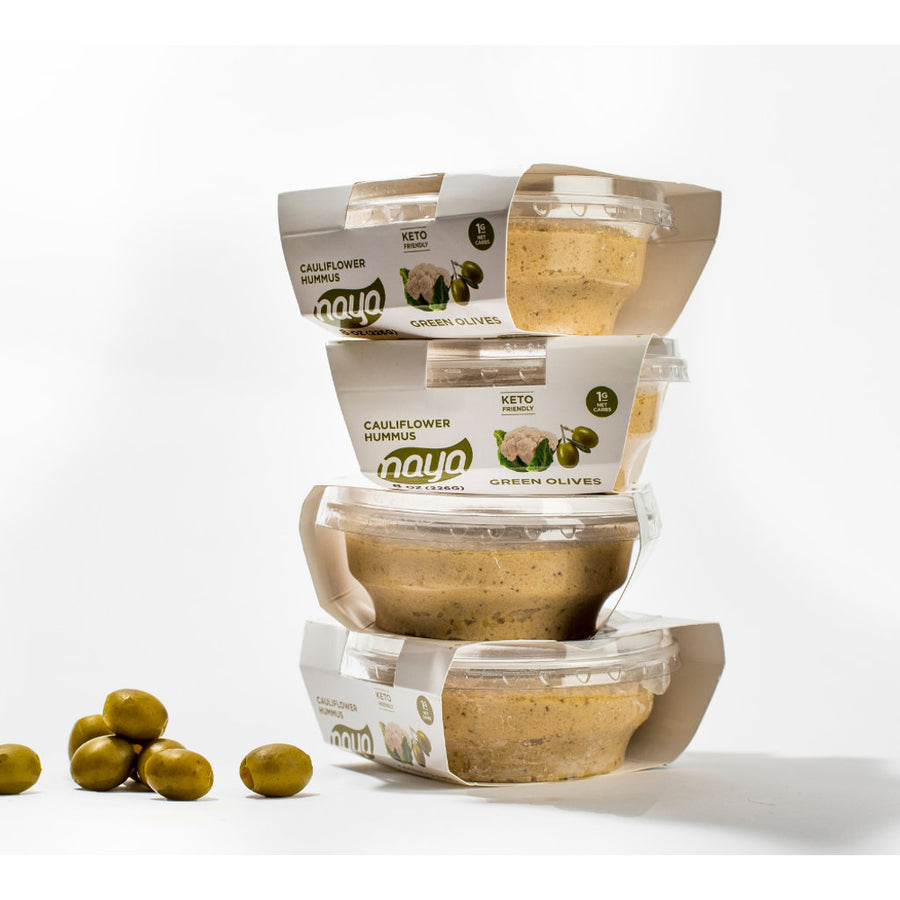Keto Cauliflower Hummus - Green Olive (4-Pack)