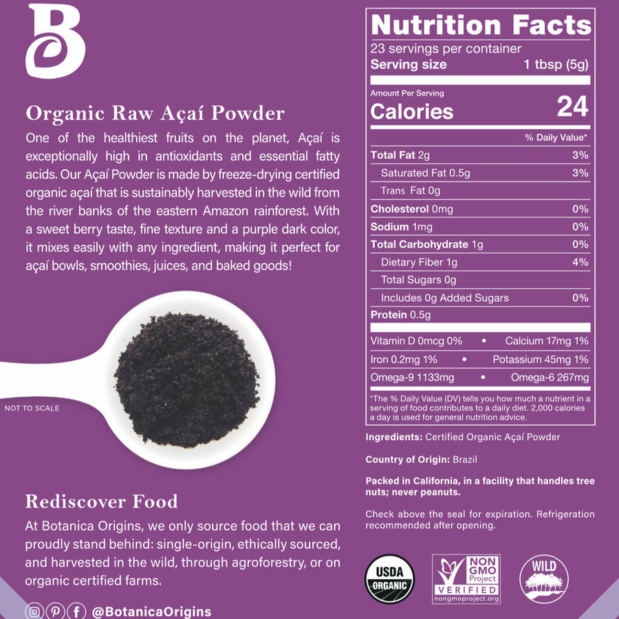 Organic Raw Acai Powder (Pack)